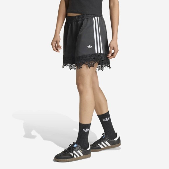 Adidas Originals Satin Lace Shorts Womens – Black / LD1813 / Pants New with Tag