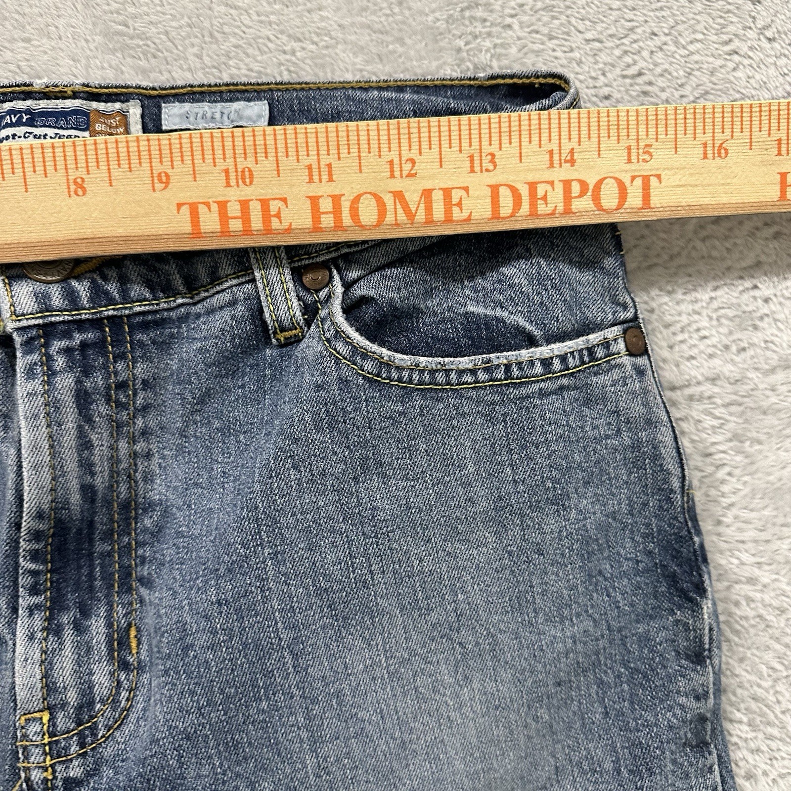 Old Navy Jeans Women’s 28 Waist Bootcut Just Below Waist Stretch Light Blue Y2K
