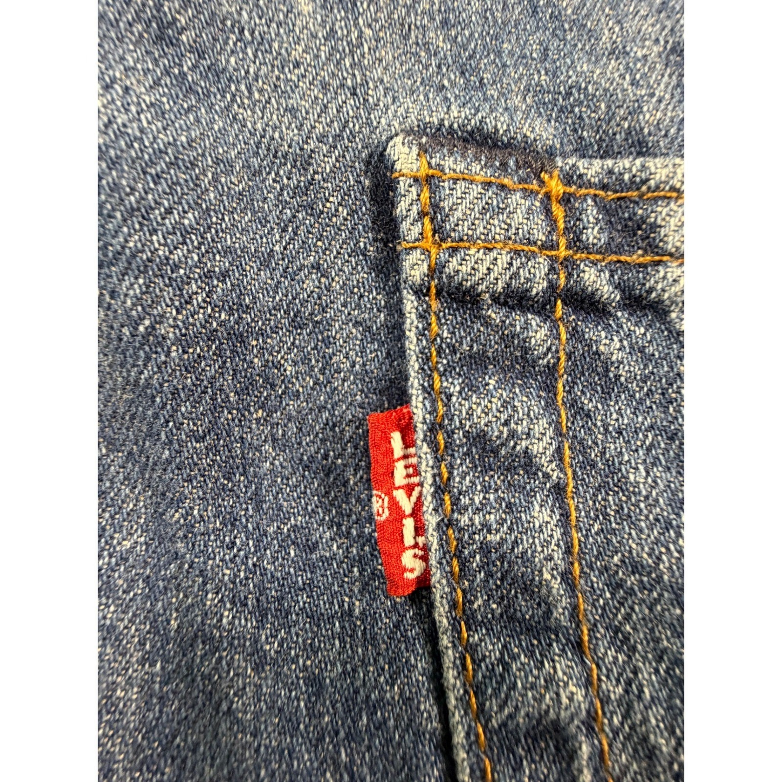 Levis Premium Big E 568 Loose Straight Jeans Mens W34 L32 Denim Relaxed Fit