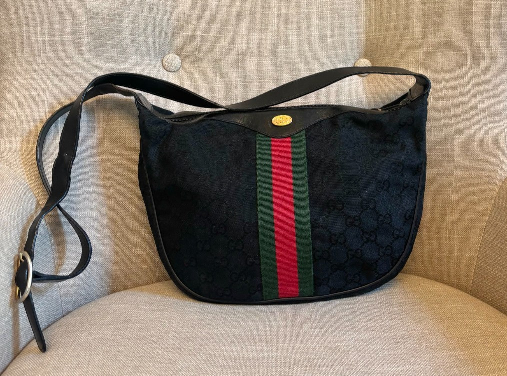Gucci GG Web Black Ophidia Authentic Shoulder Bag