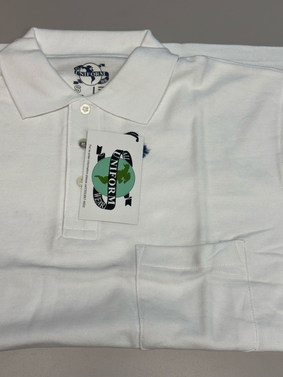 Men’s Pique Polo Shirt With Left Chest Pocket, White