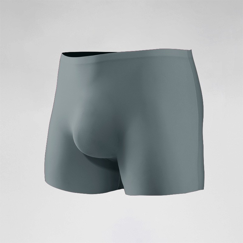 Men’s Icy Mesh Seamless Long Leg Boxer Briefs, Lightweight Ultra Thin Underwear