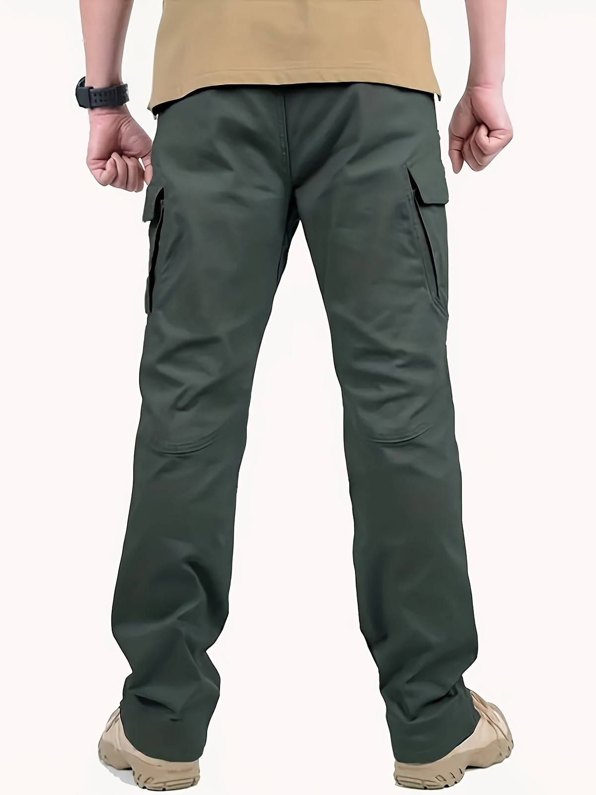Men’s Tactical Cargo Pants Straight Fit Combat Work Trousers for Outdoor Hiking