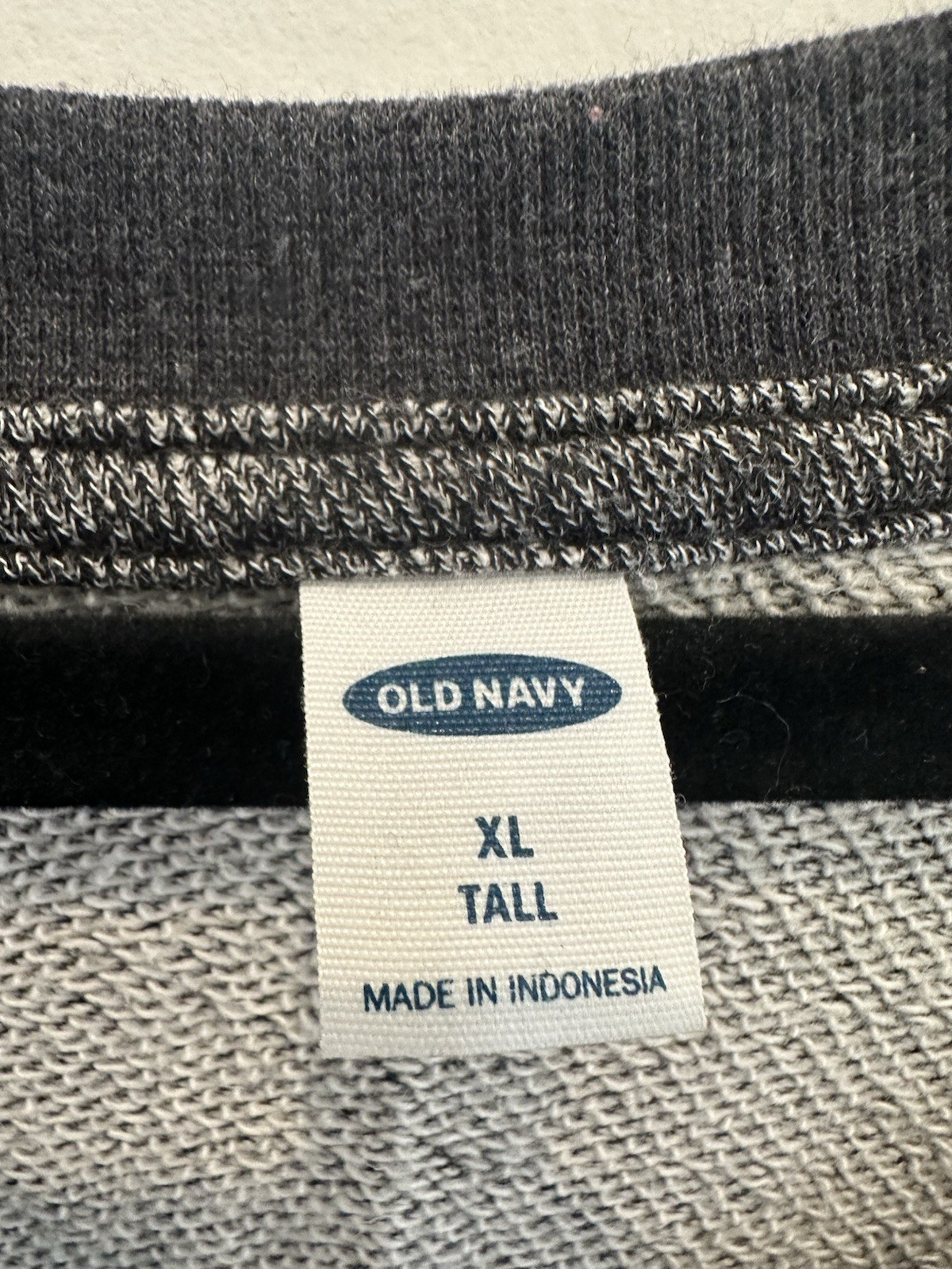 Old Navy Unisex Black Gray Pullover V Neck Lightweight Sweatshirt XLT Tall