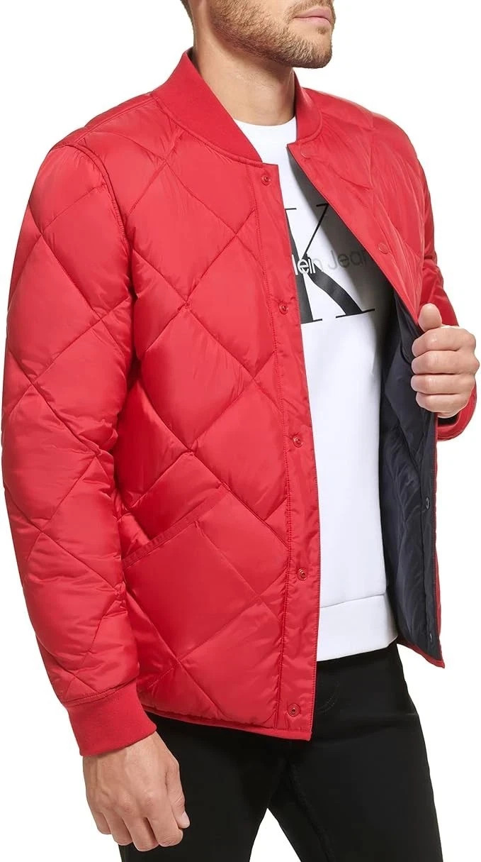 NWT $195 Calvin Klein Mens Size M Reversible Diamond Quilted Jacket CM251940