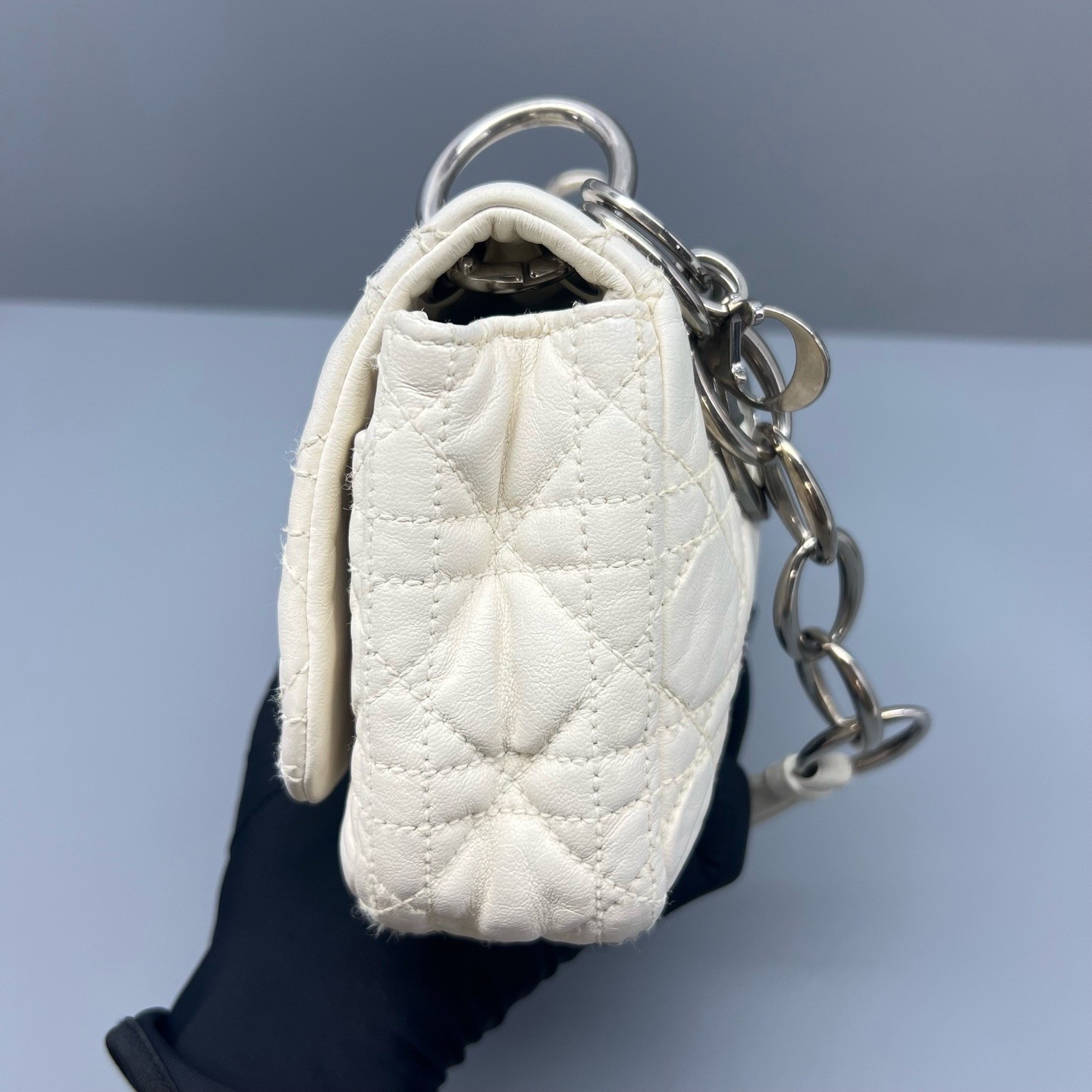 Dior Pre-Owned Authentic Underarm Bag White 27*13*6cm Free Tracked Shipping