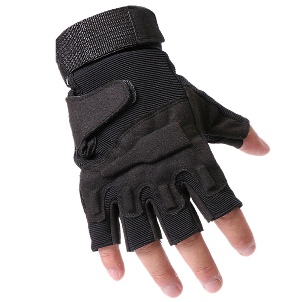 Men’s Tactical Military Outdoor Shooting Hunting Fingerless Half Finger Gloves