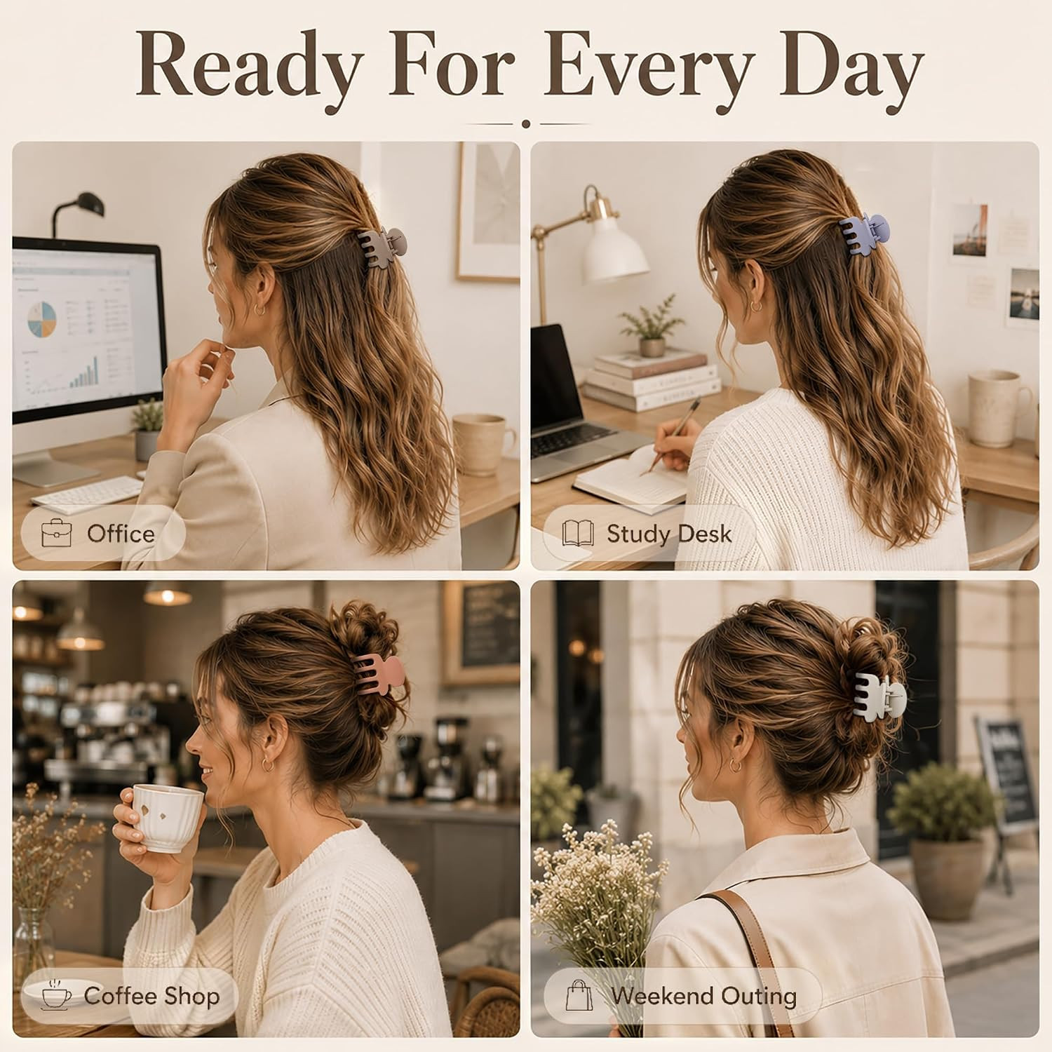 16 Pcs Small Hair Clips for Women, 1.8 Inch Matte Octopus Mini Hair Claw MIX