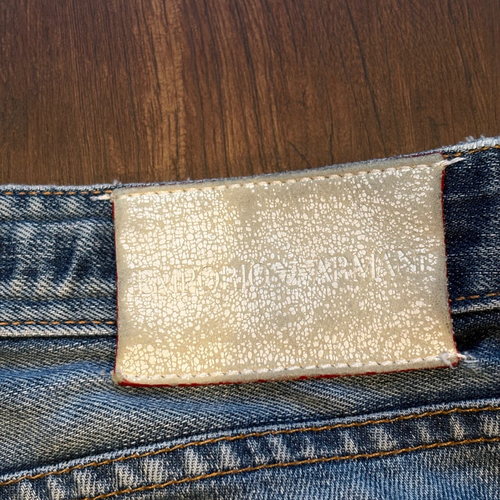 ♾️ Emporio Armani Straight Leg Jeans 28 Blue Wash Mid-Rise Italian Denim ♾️