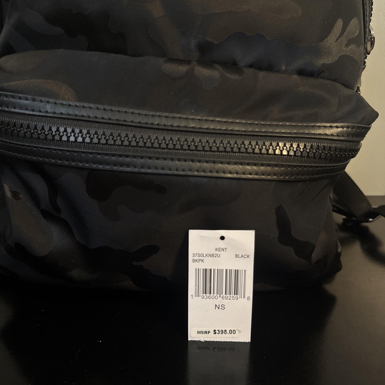 Michael Kors Kent Nylon Large Backpack Camo Black 37S0LKNB2U