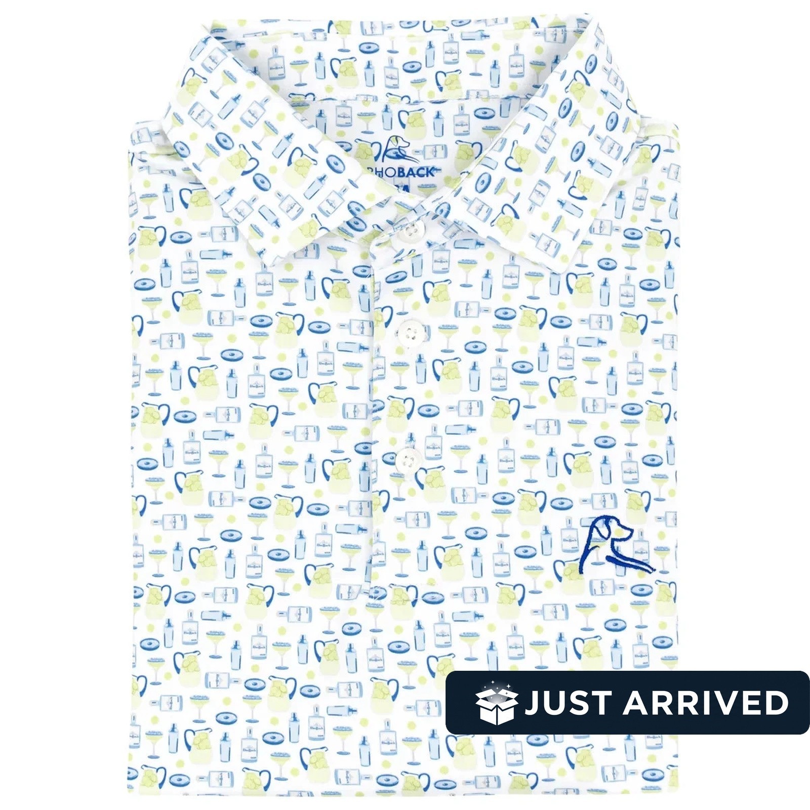 ⭐ Rhoback The Margarita Men Short Sleeve Performance Golf Polo⭐