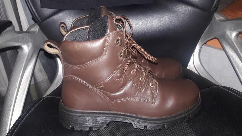 Men Ecco Boots Brown Leather 42