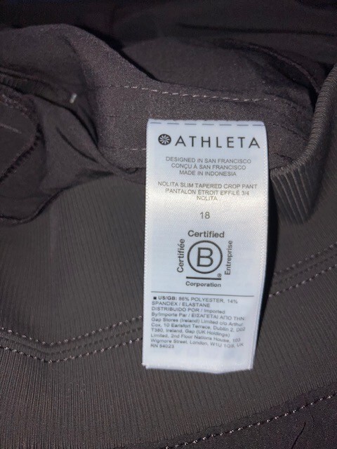 Athleta 18 Nolita Slim Tapered Crop Pant Walnut Brown #980400 Stretch