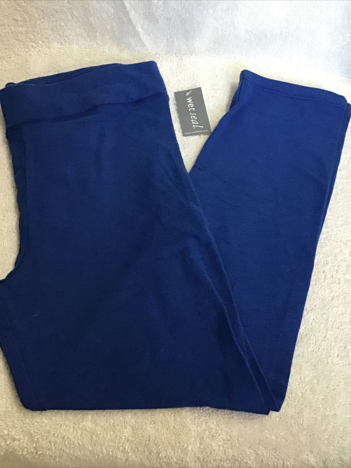 **WET SEAL LEGGING LONG RISE TESSA MEDIUM BLUE 95% COTTON 5% SPANDEX NWT