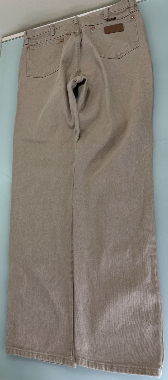 Wrangler Cowboy Cut Jeans Mens 35X36 Tan Beige Regular Fit Western 1013MWZTN