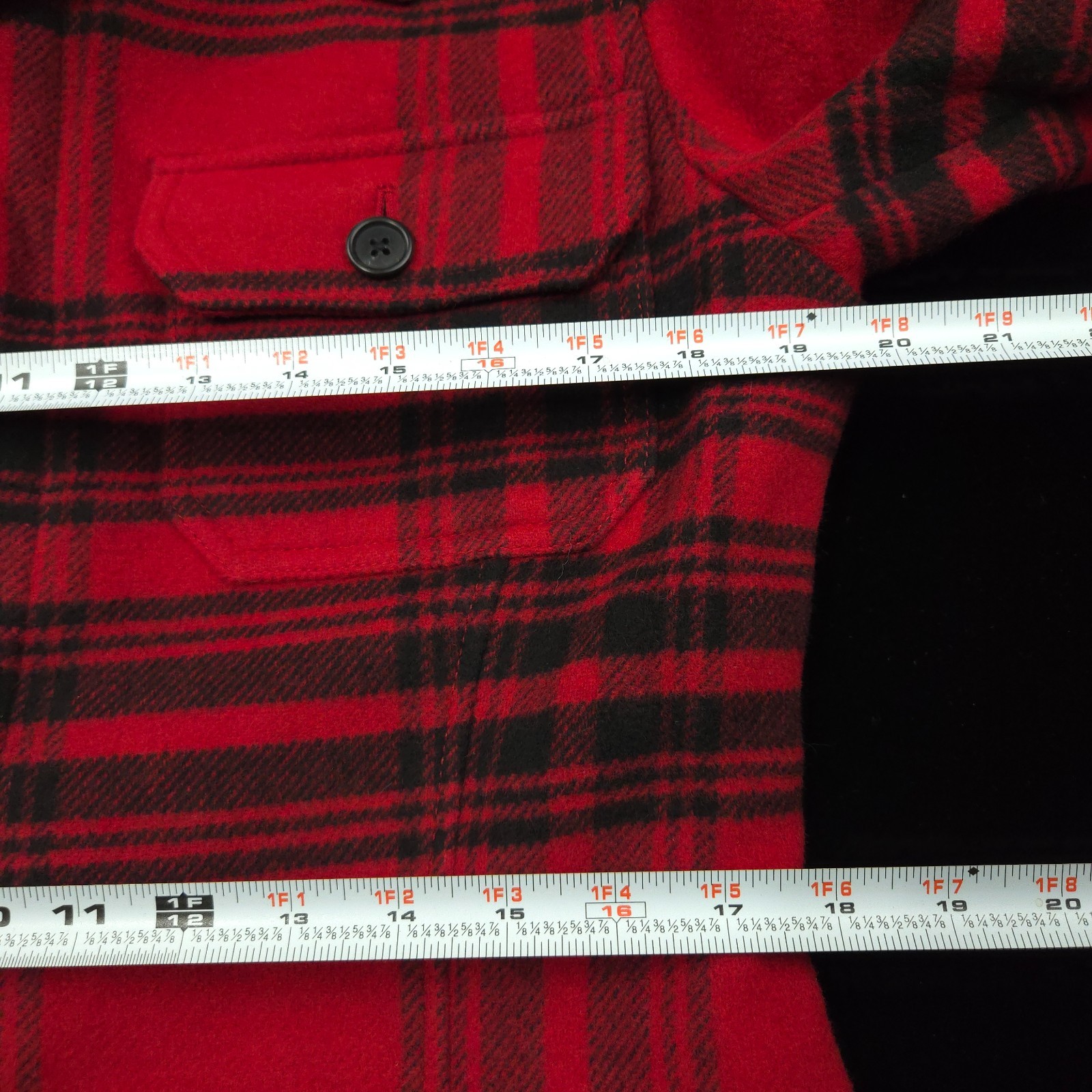 NEW Polo Ralph Lauren Womens Wool Jacket -12 Red Black Peacoat Flannel Coat $698