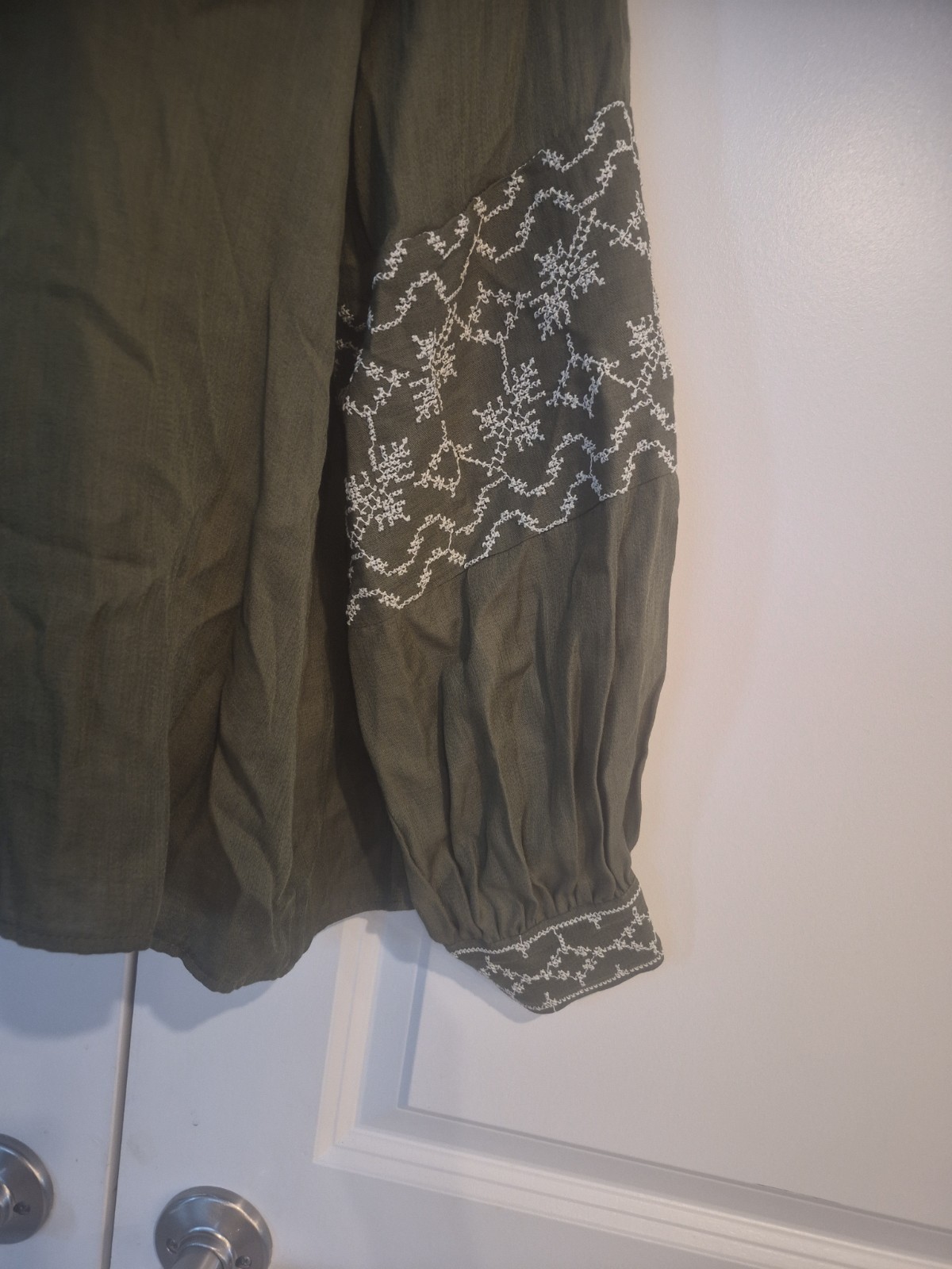 women long sleeve olive green shirt Zara size S