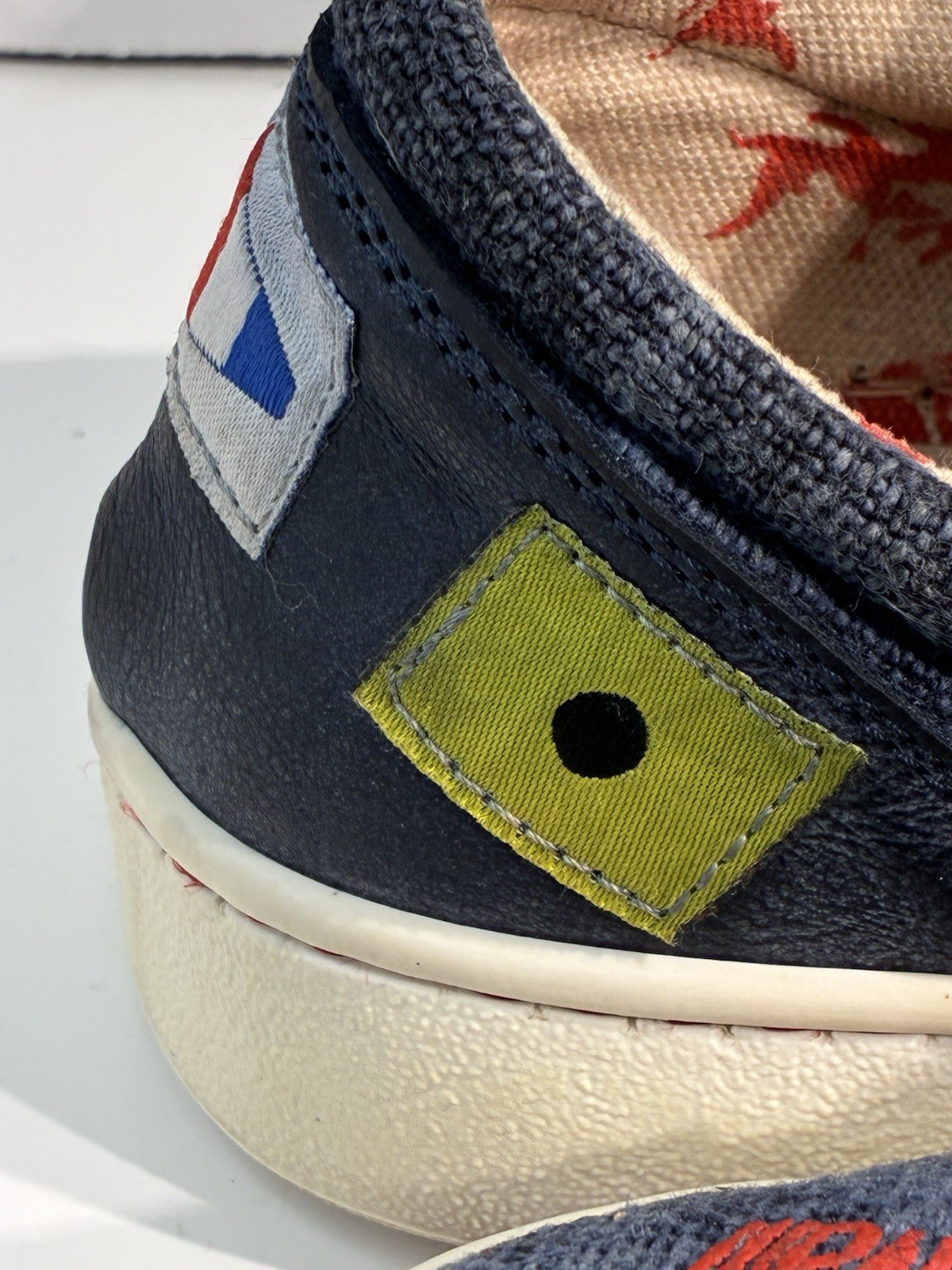 Roberto Cavalli Devils Kids Sneakers Blue Denim Canvas Strap Shoes EU 36 US 4