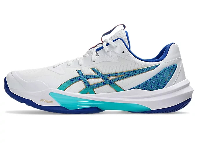 ASICS SKY ELITE FF 3 1051A093 960 White Asics Blue Volleyball Shoes