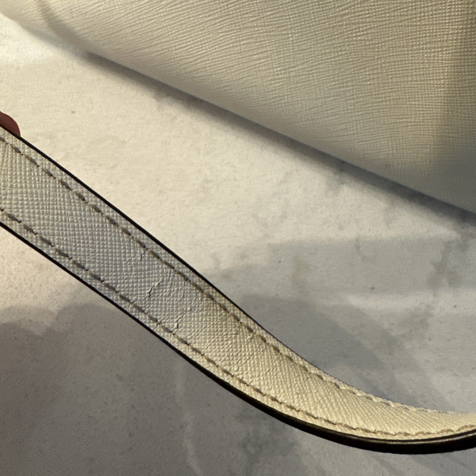 Tory Burch Tote Bag Shoulder Bag Robinson Medium Leather Ivory, Protective Bag.