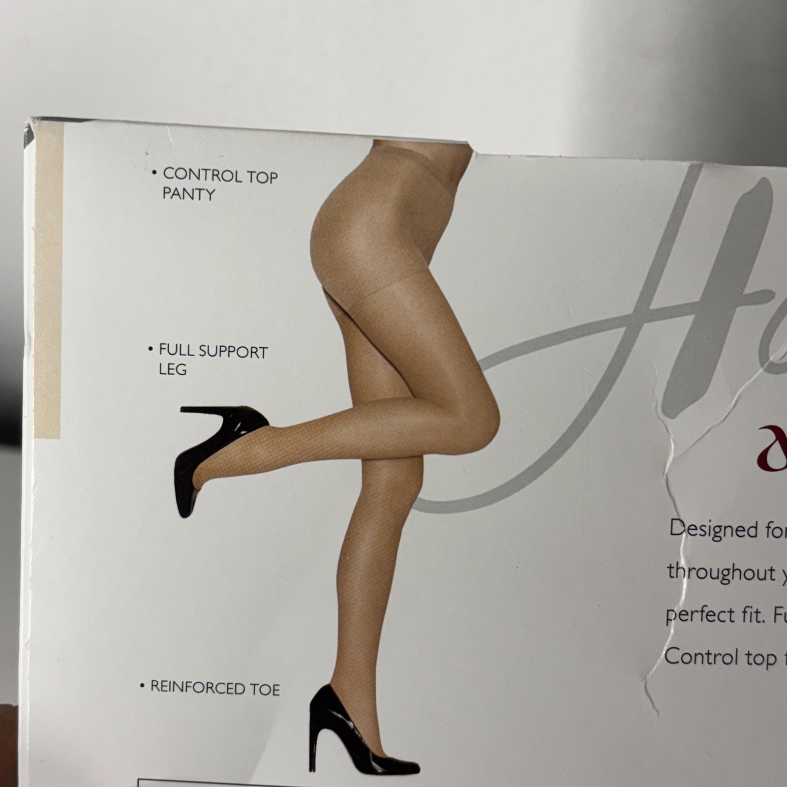 Hanes 810 Alive Full Support Control Top Pantyhose town taupe size B