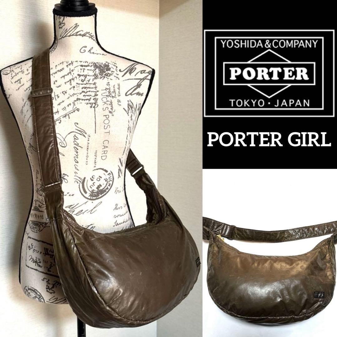 Porter Girl Bonbon Series Half Moon Shoulder Bag Used