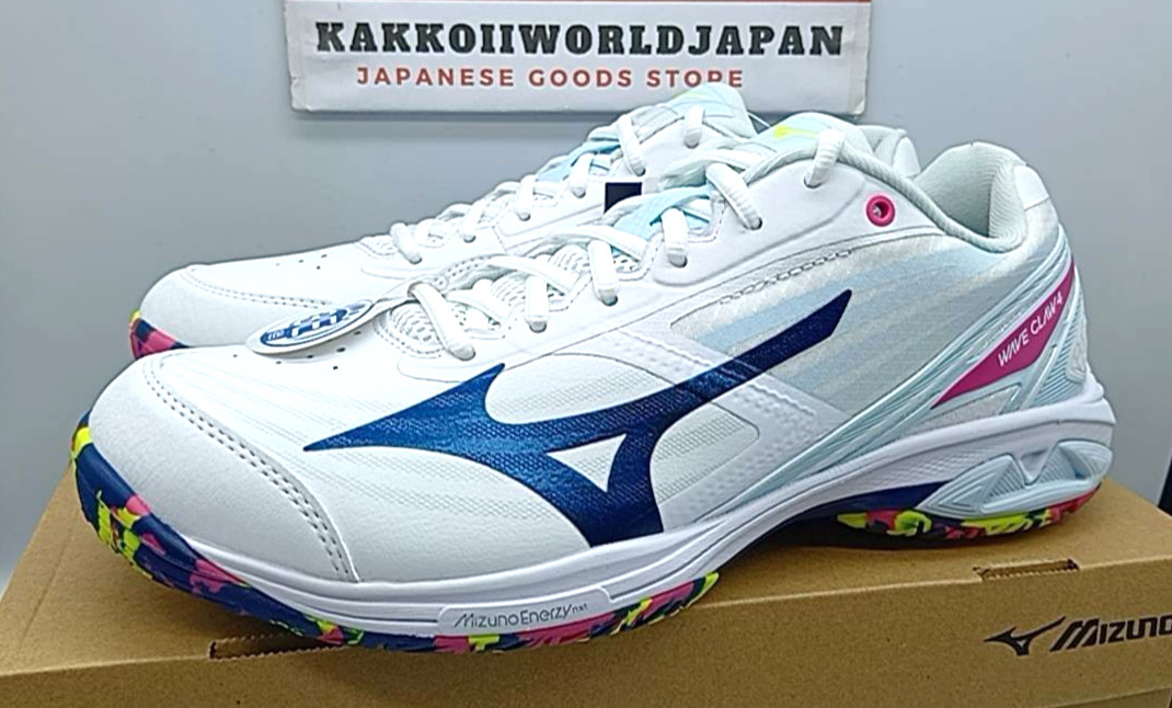 Mizuno Badminton Shoes WAVE CLAW 4 White / Ice Blue 71GA264302 WIDE 2026