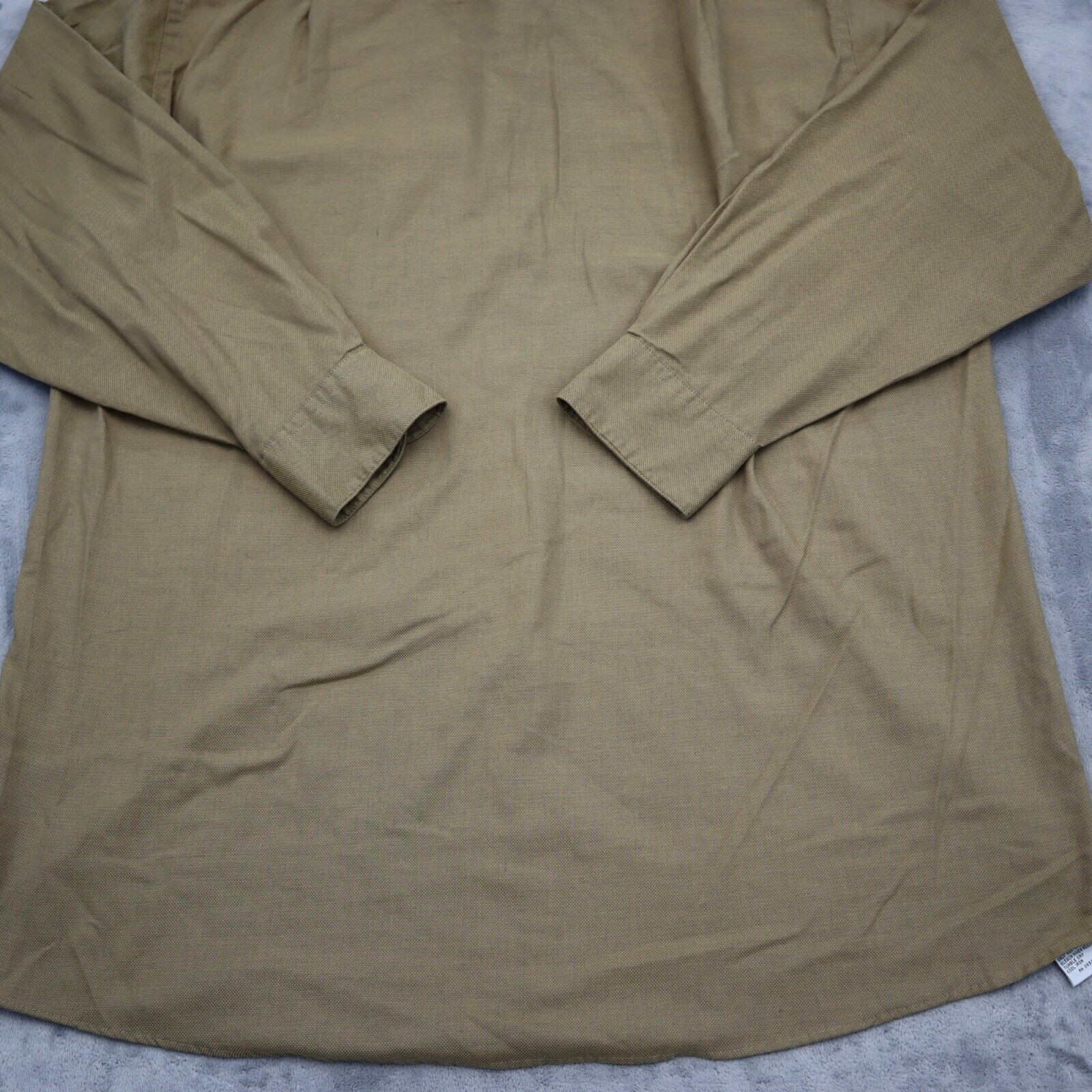 John Henry Shirt Mens 32 Brown Long Sleeve Point Collar Barrel Cuff Dress Shirt