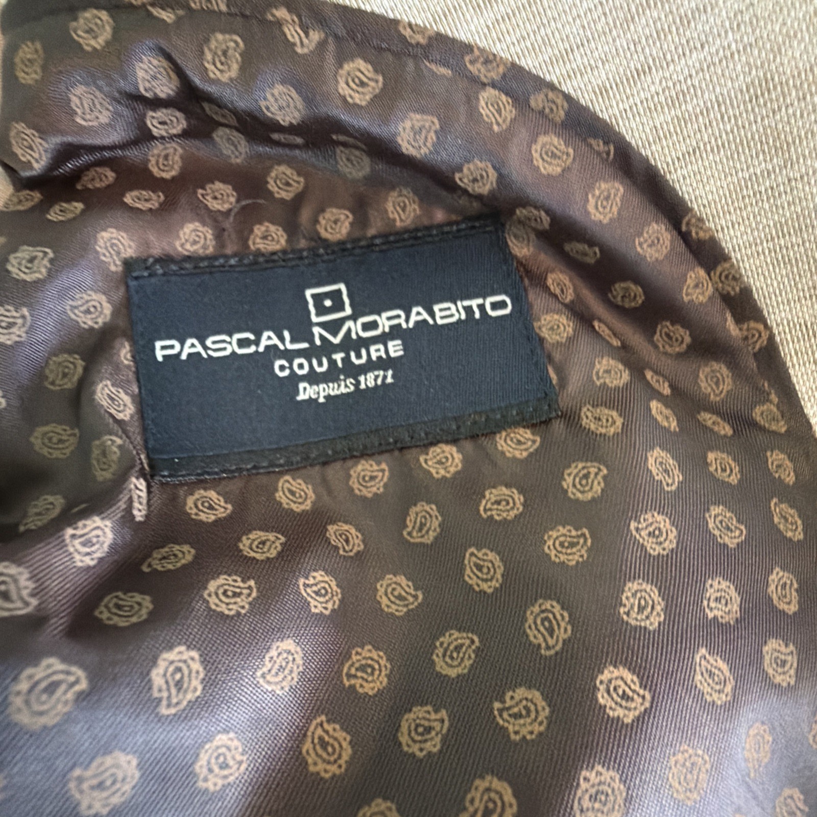 PASCAL MORABITO COUTURE Sport Coat Jacket, Mens Blazer 40 US AND 48 IT Size