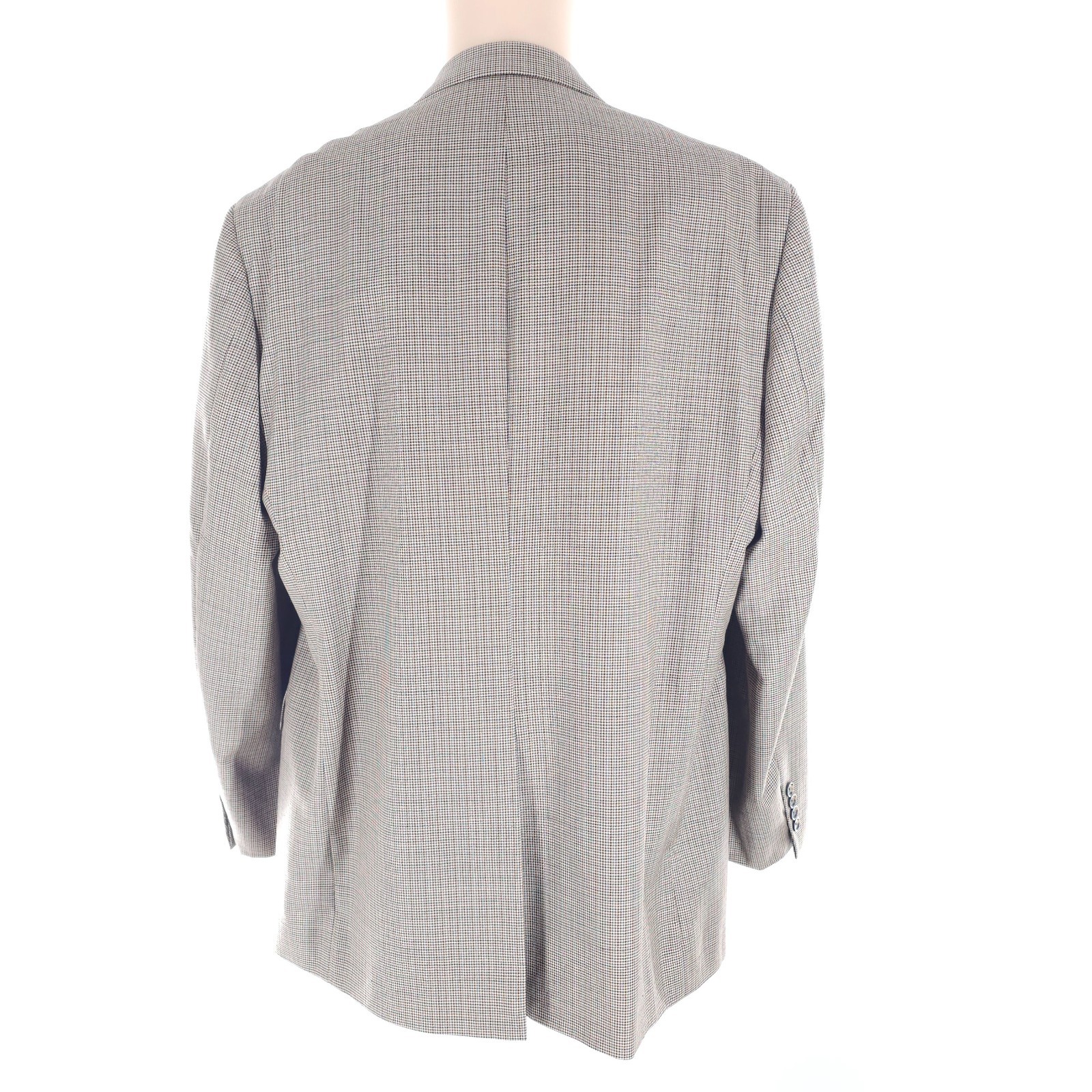Brooks Brothers Men Blazer Two Button Wool Hounds Tooth Beige Multi Size 46L