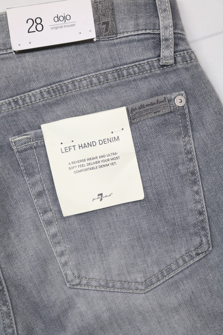 7 For All Mankind Women’s Dojo Original Light Wash Flared Distressed Jeans