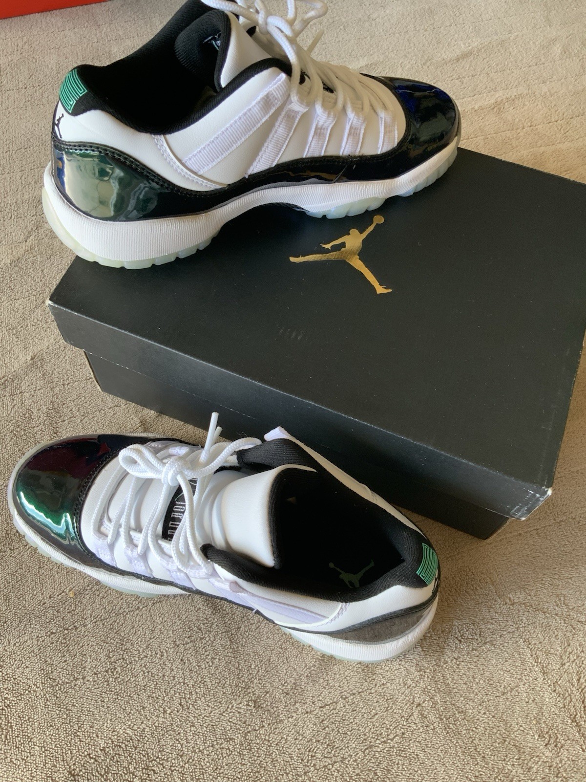 Jordan Air Jordan 11 Retro Low BG Patent Leather White/Black/Green 4.5Y