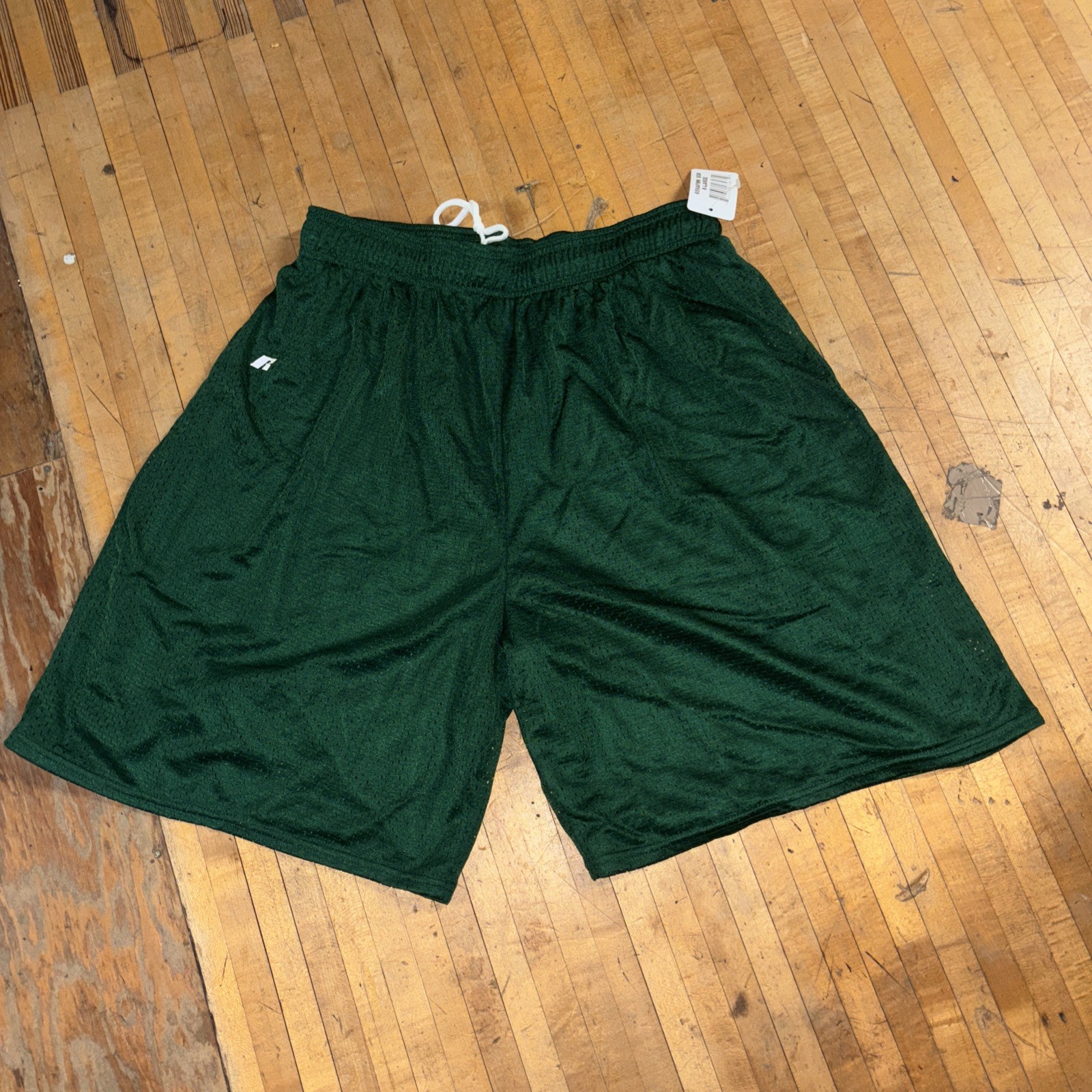 Men’s Russell Athletic Mesh Basketball Shorts Dark Green XL New With Tags