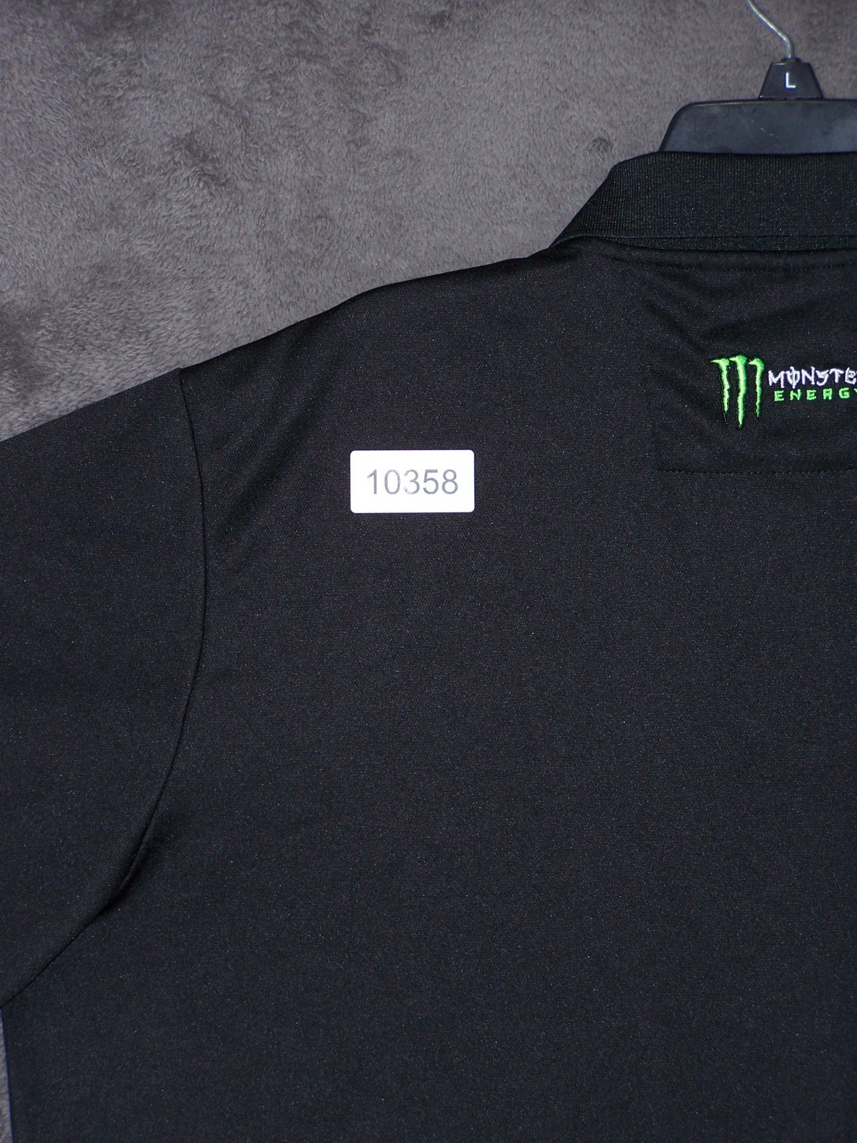 Monster Energy Polo Shirt Adult Extra Large Black Embroider MONSTER ENERGY Mens