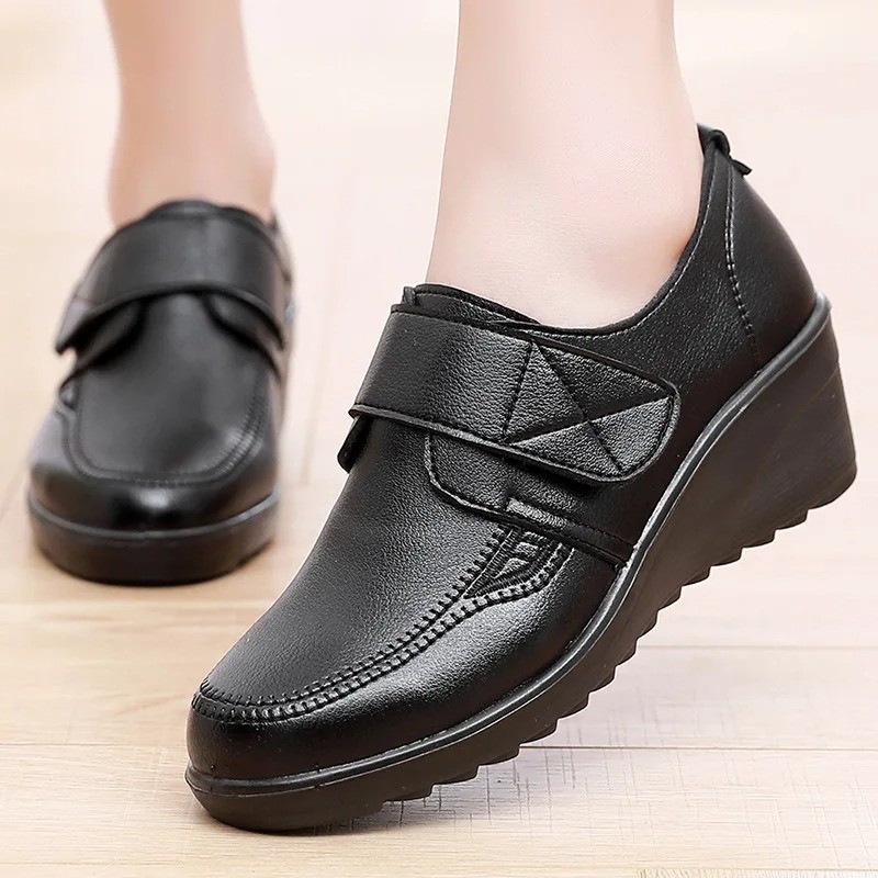 Women’s Wedge Ankle Boots Zip Up Soft Sole Non Slip Comfortable Dress Shoes
