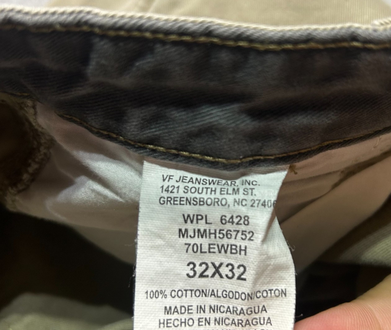 Wrangler Cargo Pants Mens 32 X 32 Khaki Military Chino Outdoors