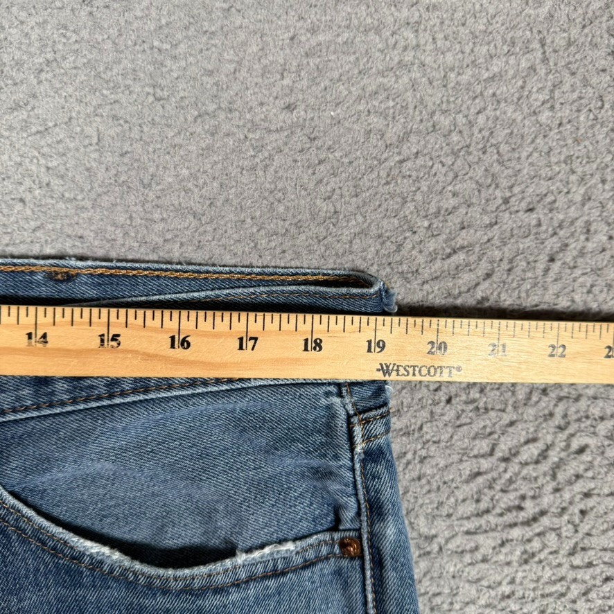 Levis Jeans Mens 38×27 Blue 505 Straight Fit Denim Casual Logo Preppy 5 Pocket