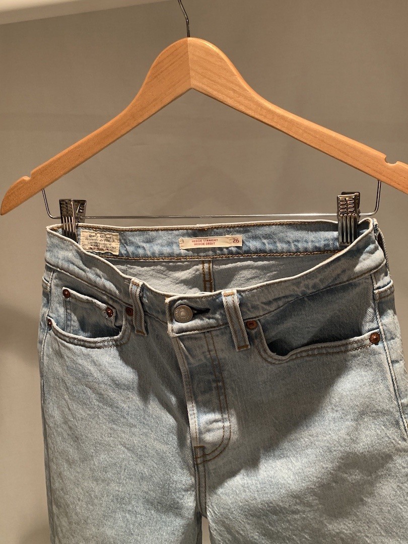 Levi’s Premium Wedgie Straight Dibs Pale Blue Jeans W26 L26 34964-0038 Stretch