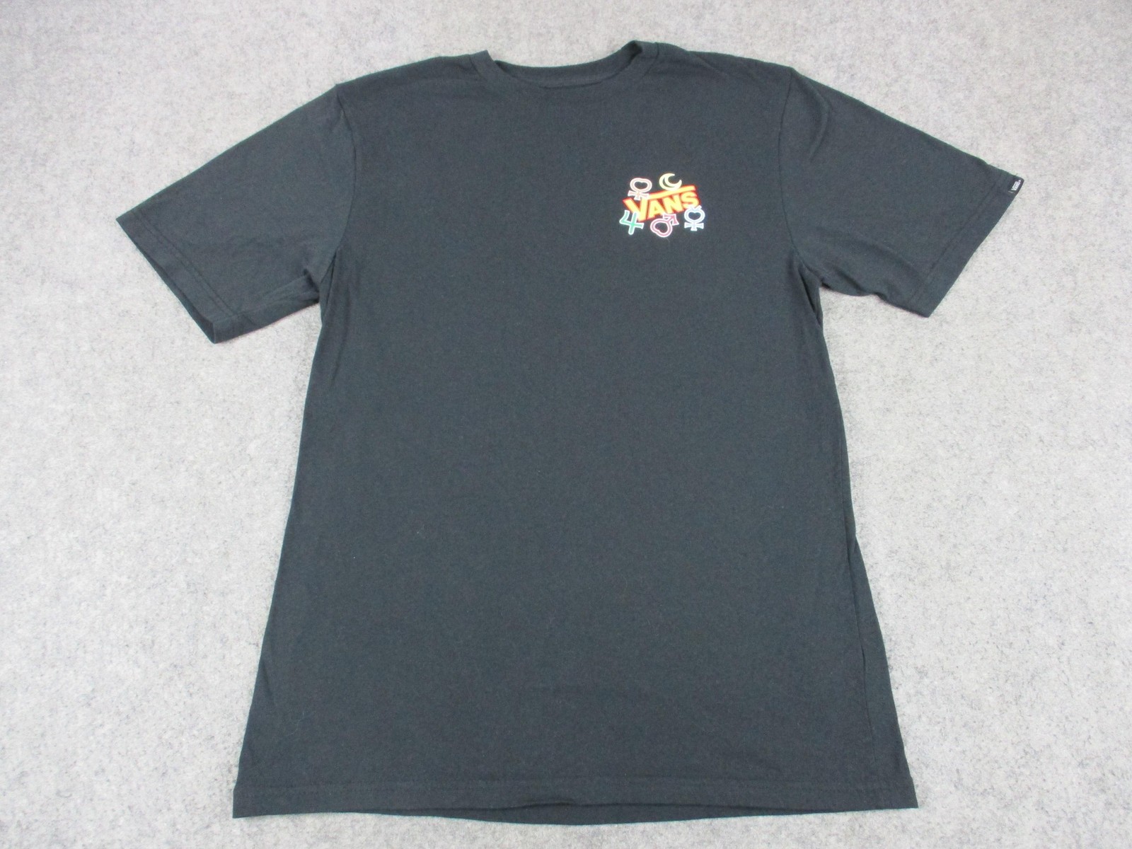 Sailor Moon Shirt Boys XL Black Vans Anime Graphic Tee Classic Fit Skater