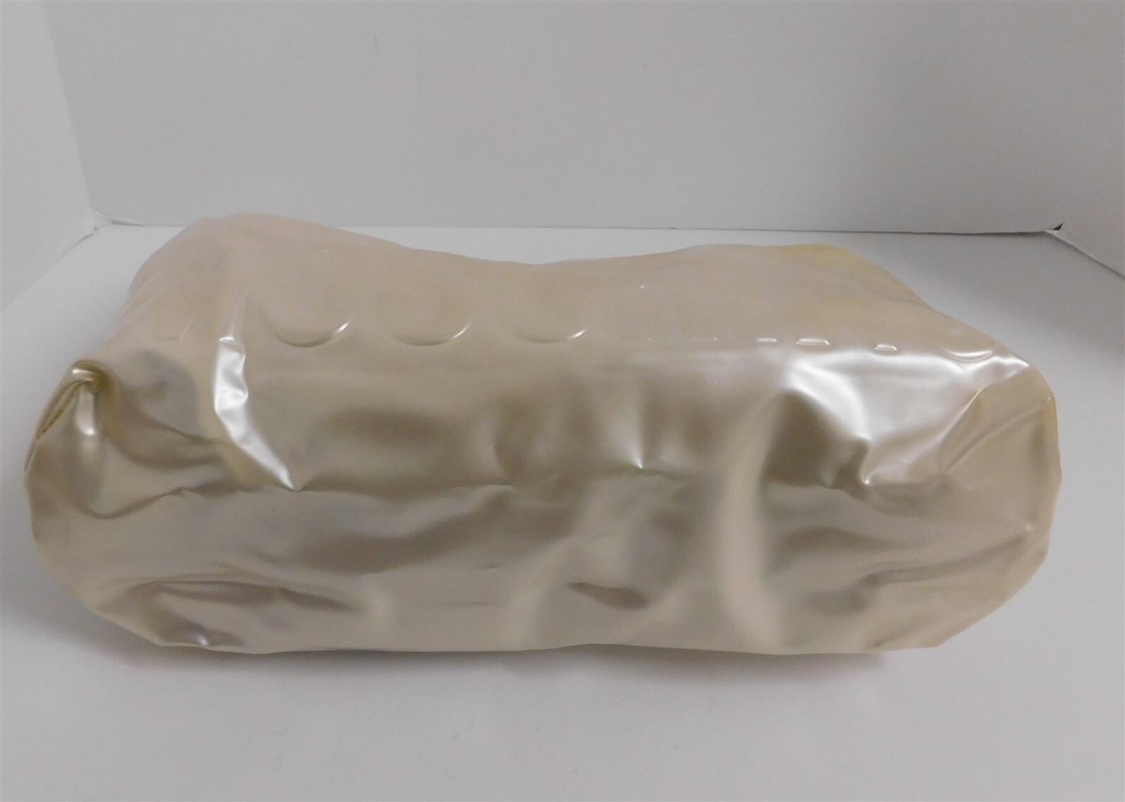 Moschino Redwall Gold Oyster PVC Large Clutch Bag Italy