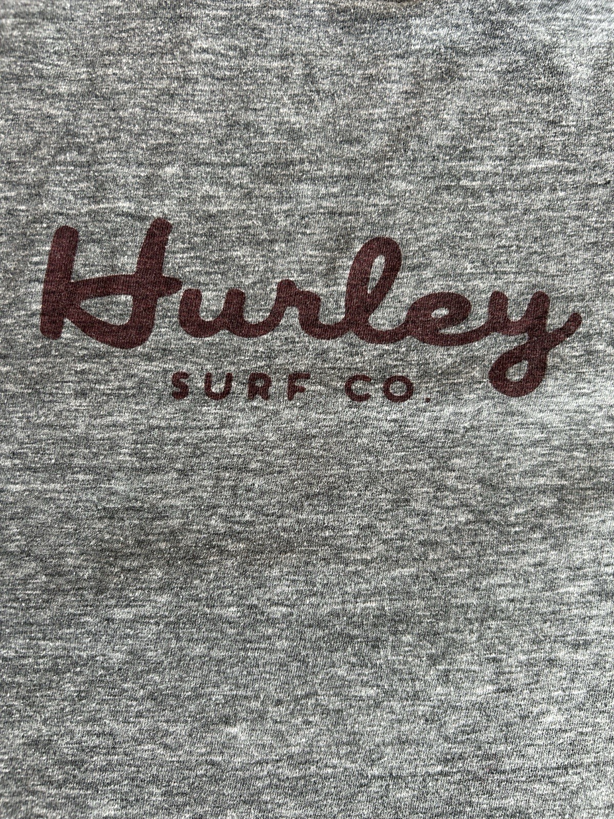 Hurley Men’s Gray Graphic Logo Knit Short Sleeve Crew Neck T-Shirt Size M