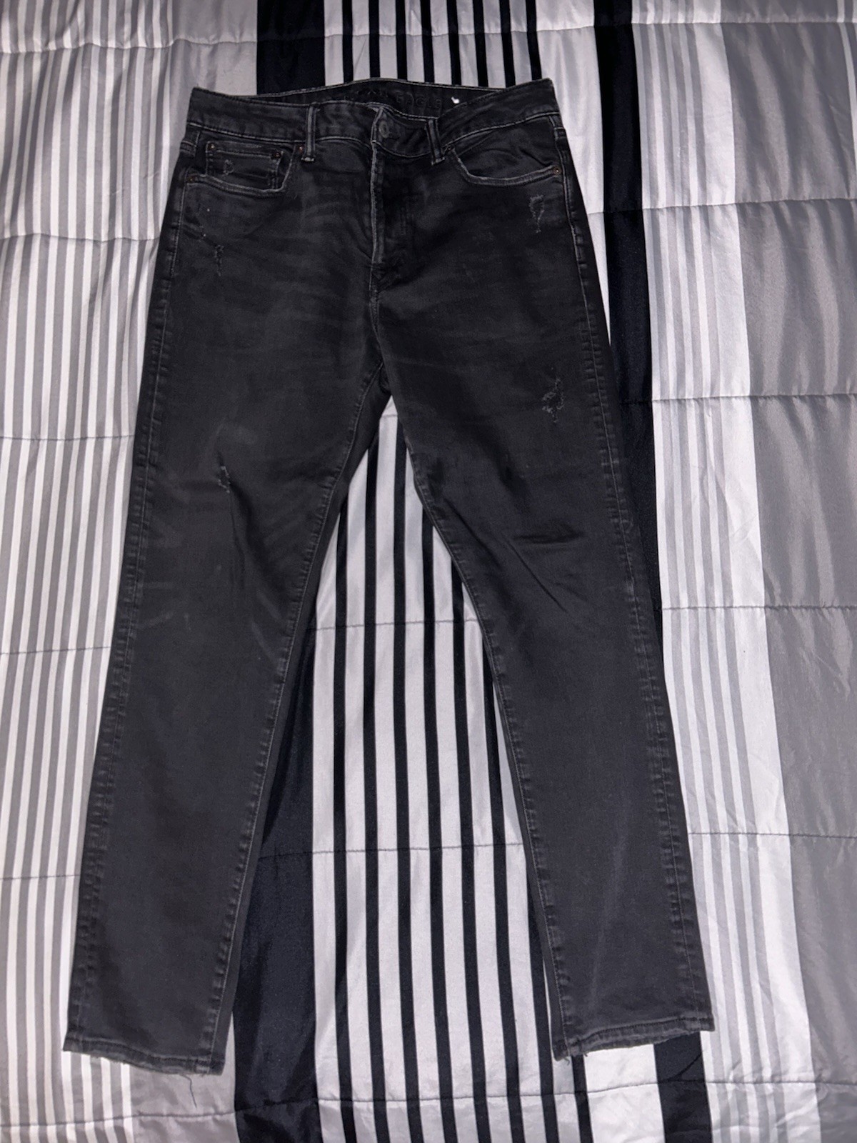American Eagle Airflex+ Jeans Men’s Size 33×30 Black Slim Stretch