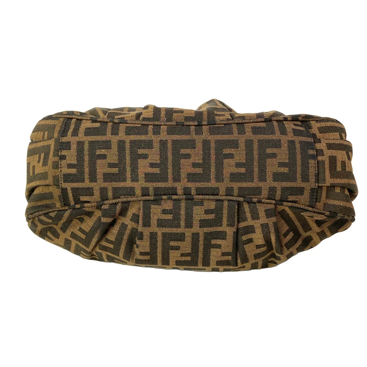 FENDI Zucca 8BR615 Light Brown Black Gold Jacquard Patent Leather Hardware