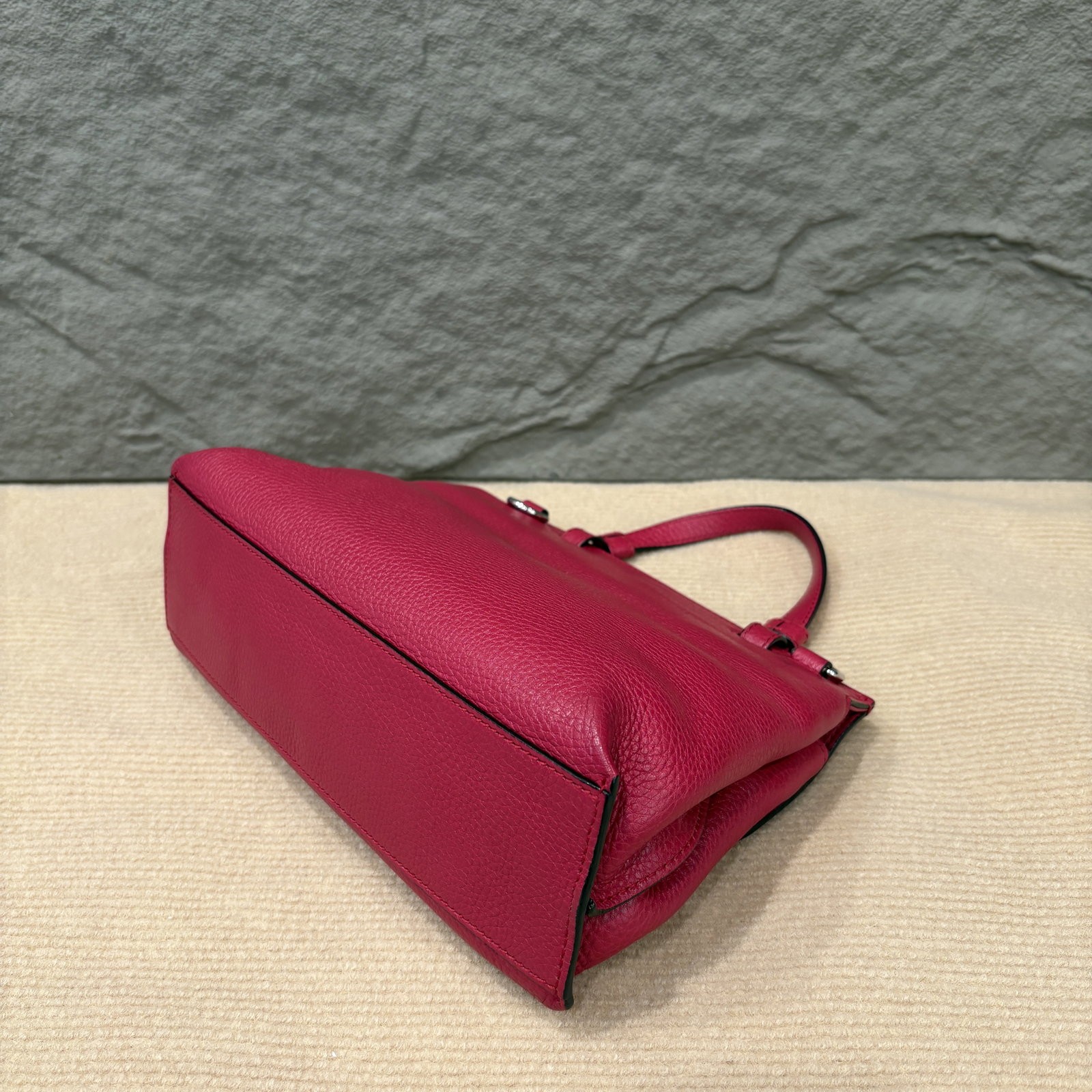 Gucci Bamboo Small Bamboo Daily Top Handle Bag Red Calfskin (ws1210o3)