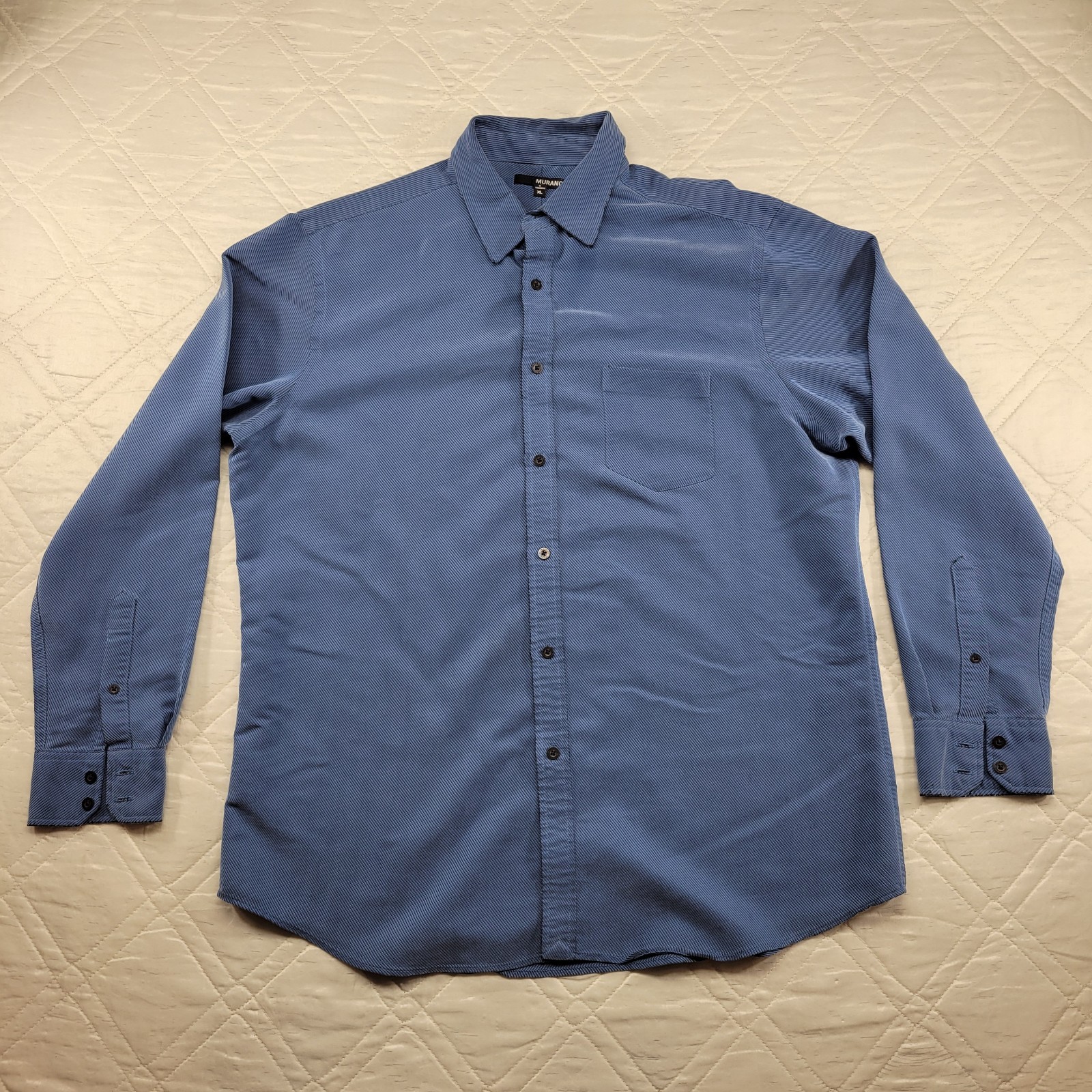 MURANO blue long sleeve dress shirt size XL