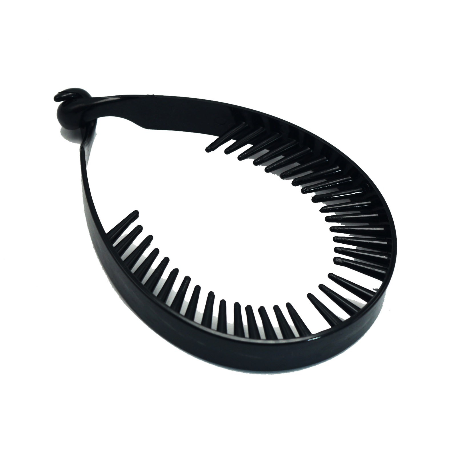 10 Pcs Black Plastic Large Twisted Ponytail Clip Holder Hair Claw 98mm Styling