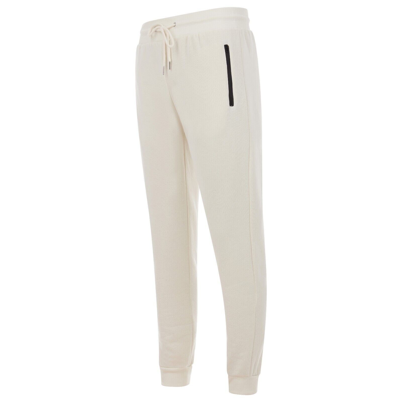 Men’s Fleece Lined Slim Fit Casual Tech Jogger Sweatpants W Zipper Pockets S-3XL