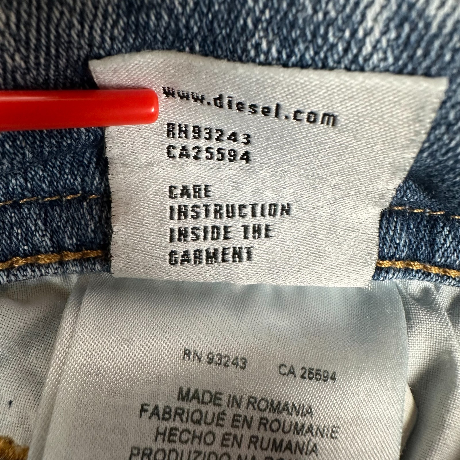 Diesel 1979 Sleenker Jeans Men 28×32 Blue Slim Skinny Stretch Denim A03594