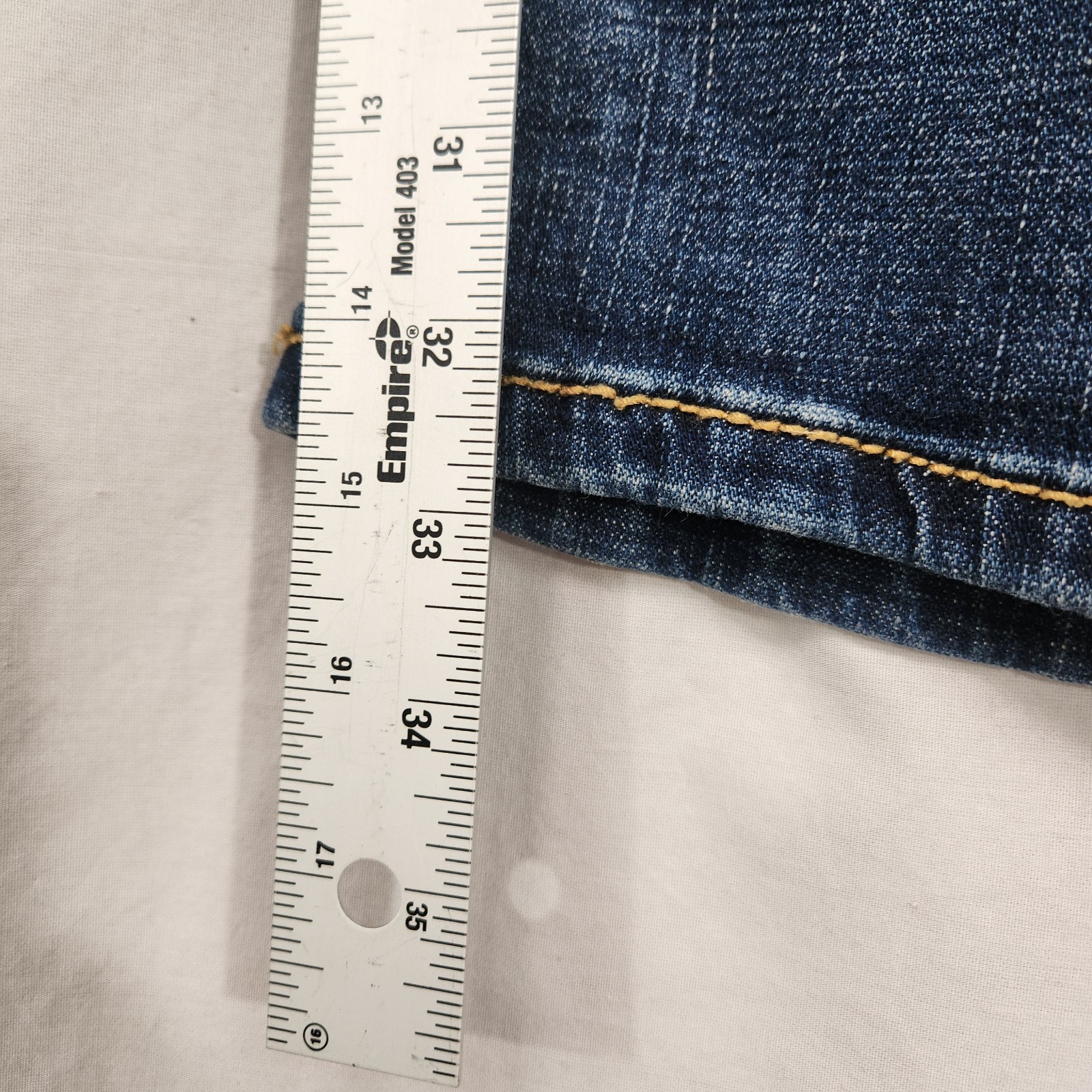 Wrangler Womens Bootcut Jeans Size 7×34 Blue Denim Mid Rise Western Y2K