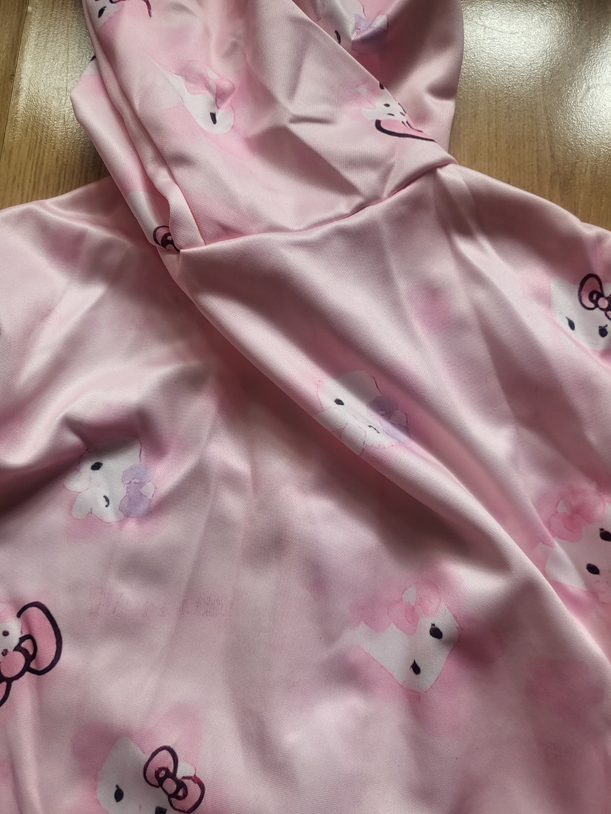 Pink Hello Kitty Zip Up Hoodie Size S Womens Sanrio Gyaru Kawaii Harajuku Y2k